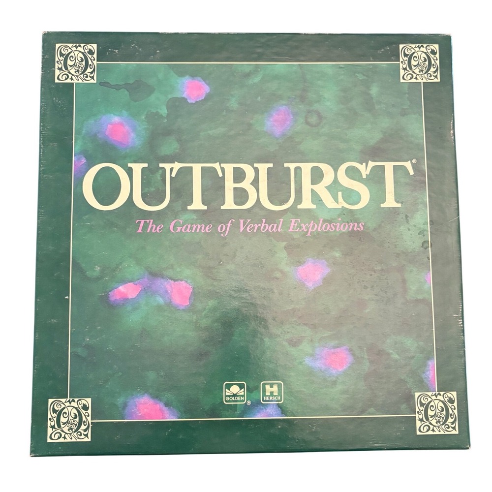 Outburst Board Game 1988 Hersch Golden Verbal Explosions Party Game 4234-1
